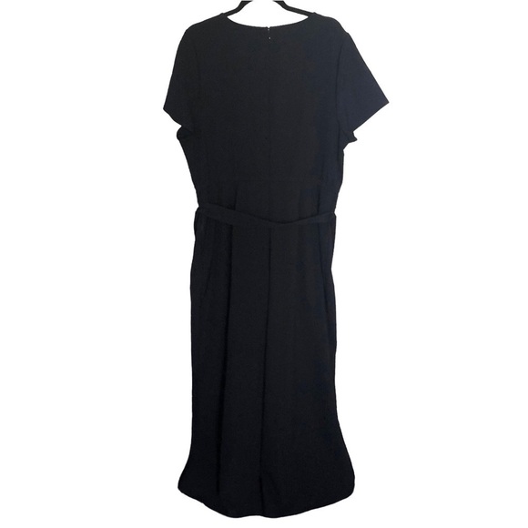 NWT Lane Bryant Lena Navy Blue Short sleeve Keyhole Wrap Jumpsuit - Picture 4 of 8